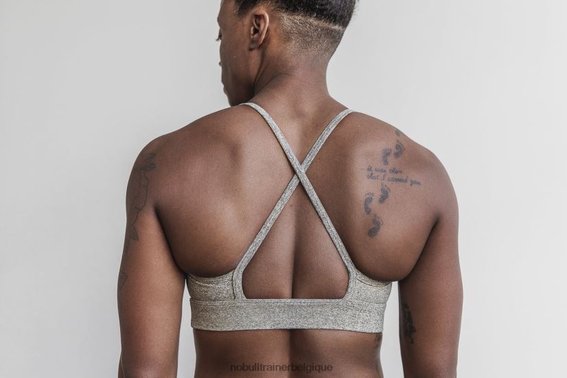 NOBULL soutien-gorge de sport à col montant (peluche chiné) bone88R8PT1906