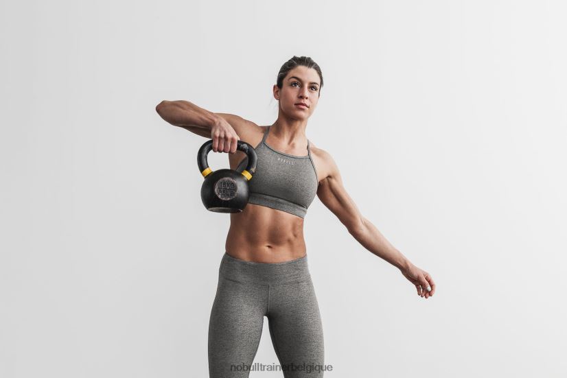 NOBULL soutien-gorge de sport à col montant (peluche chiné) gris88R8PT1916 - Cliquez sur l'image pour la fermer