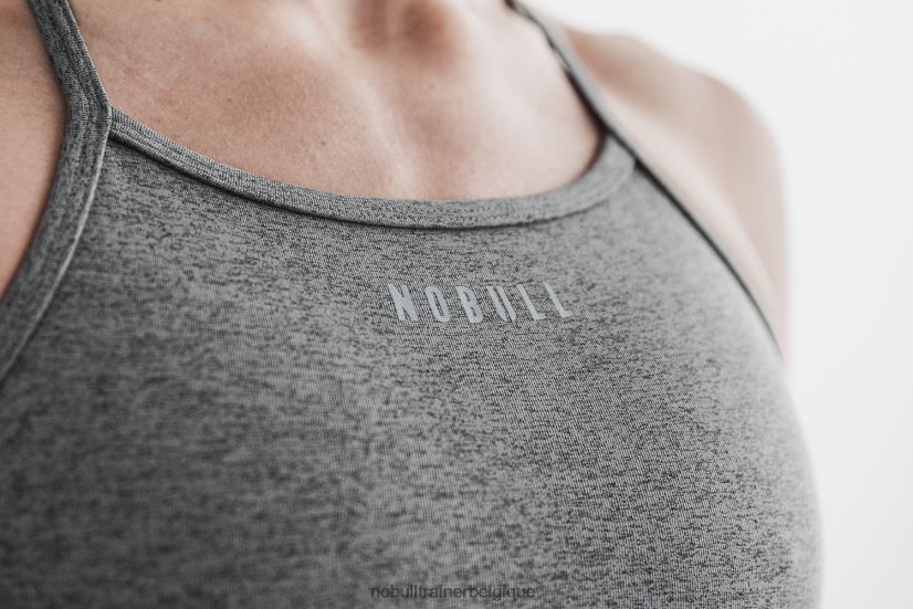 NOBULL soutien-gorge de sport à col montant (peluche chiné) gris88R8PT1916