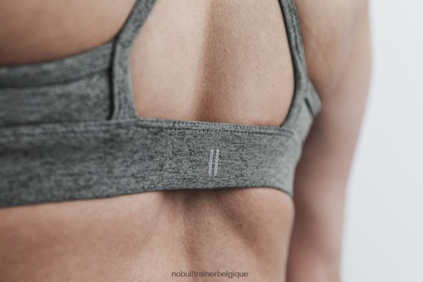 NOBULL soutien-gorge de sport à col montant (peluche chiné) gris88R8PT1916