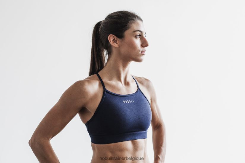 NOBULL soutien-gorge de sport à col montant (peluche chiné) profond88R8PT1904