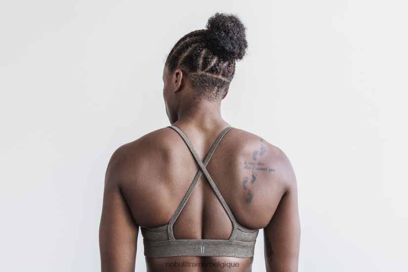 NOBULL soutien-gorge de sport à col montant (peluche chiné) rock88R8PT1911