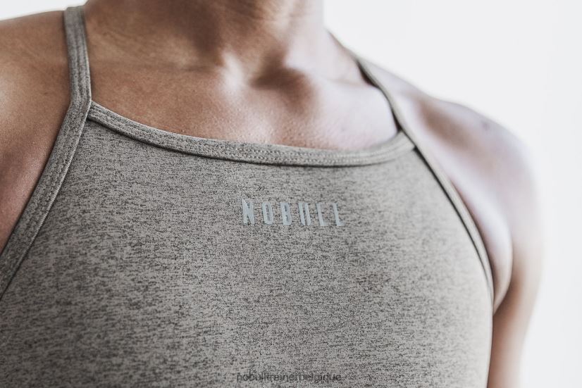 NOBULL soutien-gorge de sport à col montant (peluche chiné) rock88R8PT1911