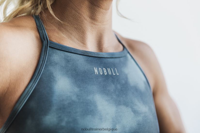 NOBULL soutien-gorge de sport col montant (tie-dye) ardoise88R8PT2093