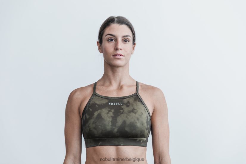 NOBULL soutien-gorge de sport col montant (tie-dye) army88R8PT2091