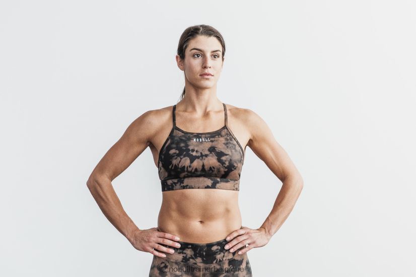 NOBULL soutien-gorge de sport col montant (tie-dye) caramel88R8PT2089