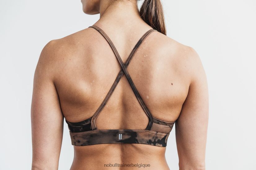 NOBULL soutien-gorge de sport col montant (tie-dye) caramel88R8PT2089