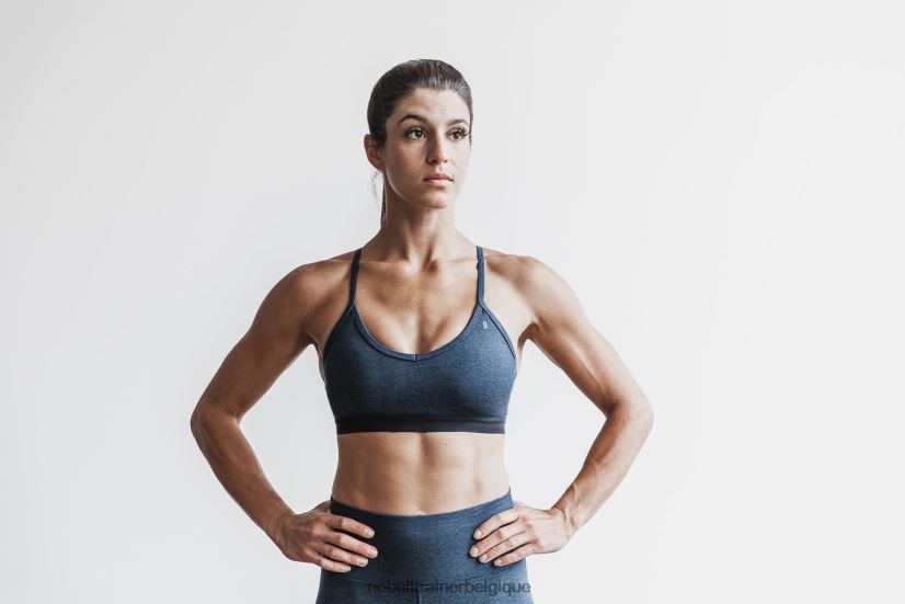 NOBULL soutien-gorge de sport col v (mat) minuit88R8PT1858