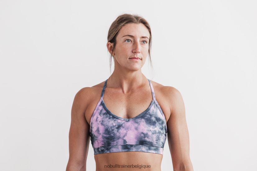 NOBULL soutien-gorge de sport col v (tie-dye) rose88R8PT1886