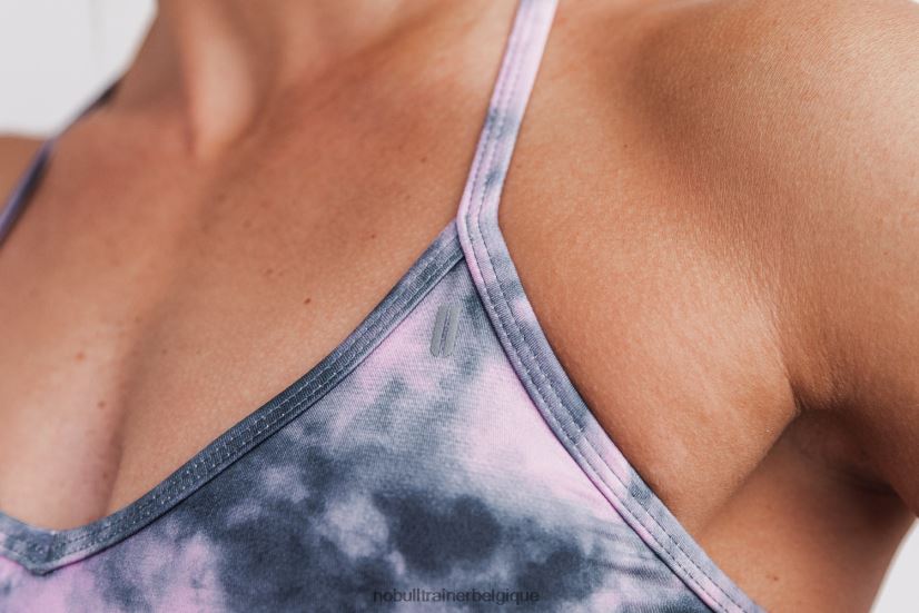 NOBULL soutien-gorge de sport col v (tie-dye) rose88R8PT1886