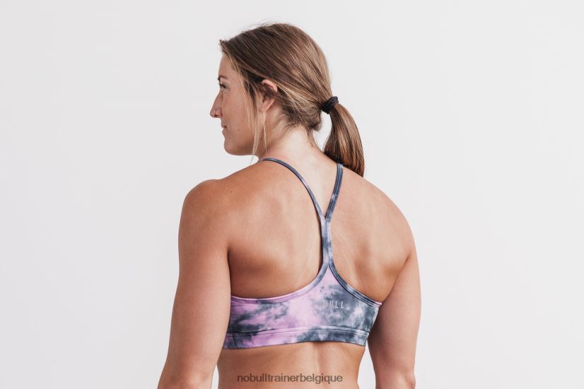 NOBULL soutien-gorge de sport col v (tie-dye) rose88R8PT1886