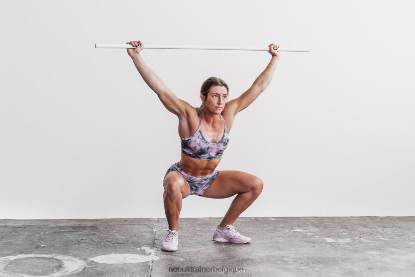 NOBULL soutien-gorge de sport col v (tie-dye) rose88R8PT1886