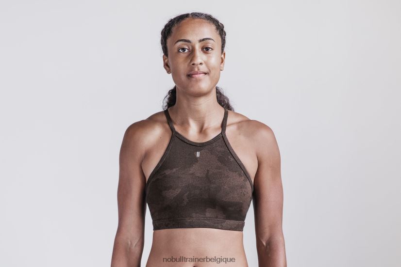 NOBULL soutien-gorge de sport dos nu (camouflage continental) espresso88R8PT2046