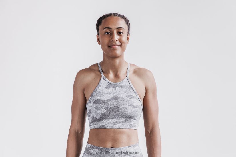 NOBULL soutien-gorge de sport dos nu (peluche chiné)88R8PT1936