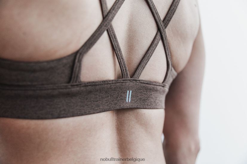 NOBULL soutien-gorge de sport (peluche chiné) marron88R8PT2520
