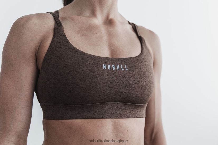 NOBULL soutien-gorge de sport (peluche chiné) marron88R8PT2520