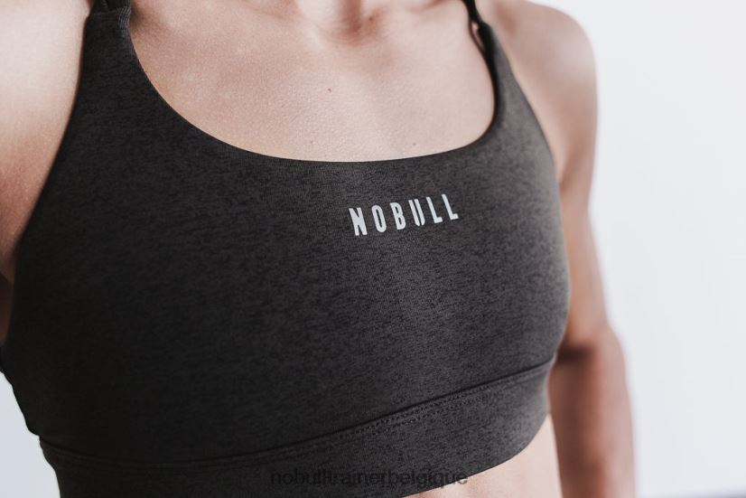 NOBULL soutien-gorge de sport (peluche chiné) noir88R8PT2529