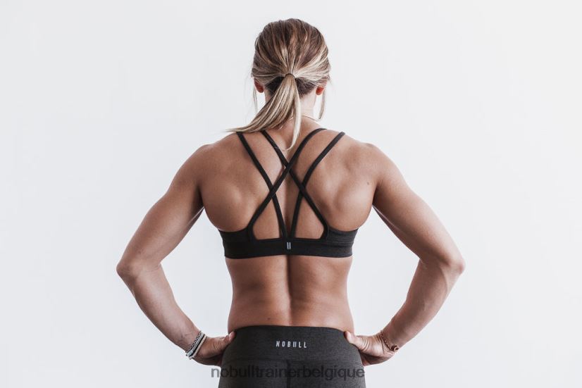 NOBULL soutien-gorge de sport (peluche chiné) noir88R8PT2529