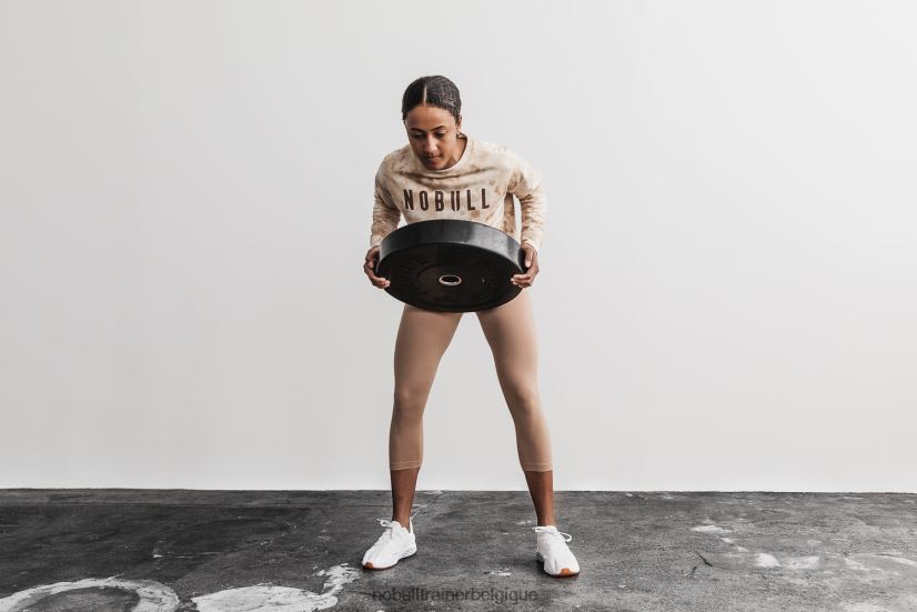 NOBULL sweat-shirt ras du cou pour femme (tie-dye) ivoire88R8PT2100
