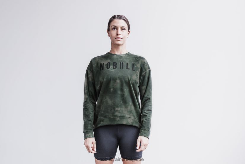 NOBULL sweat-shirt ras du cou pour femmes (tie-dye) army88R8PT2099