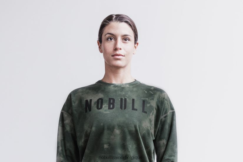 NOBULL sweat-shirt ras du cou pour femmes (tie-dye) army88R8PT2099