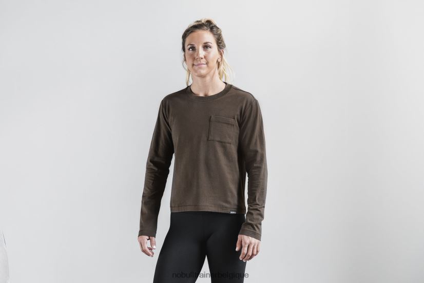 NOBULL t-shirt boxy à manches longues et à poche pour femmes88R8PT2555