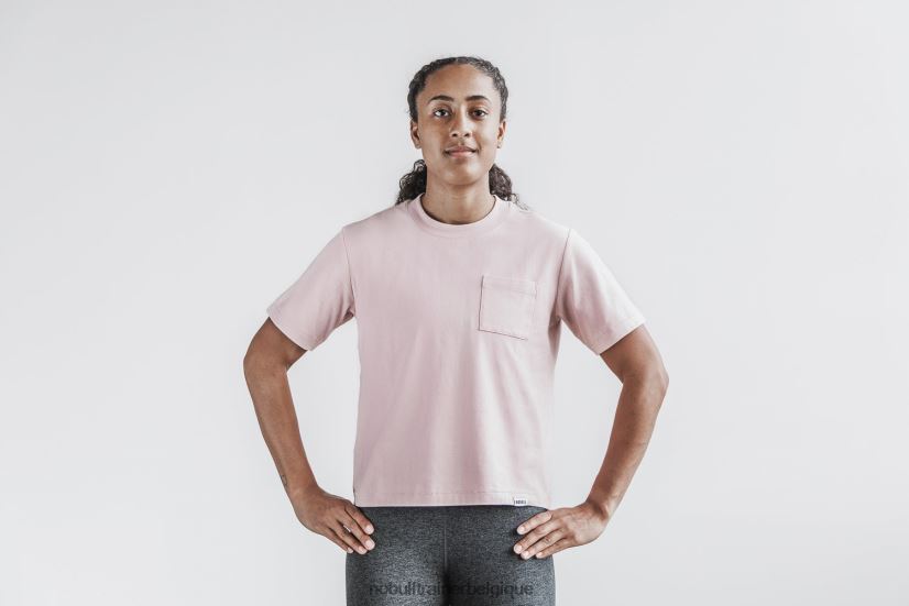 NOBULL t-shirt boxy à poche poids lourd pour femmes, poussiéreux88R8PT2561