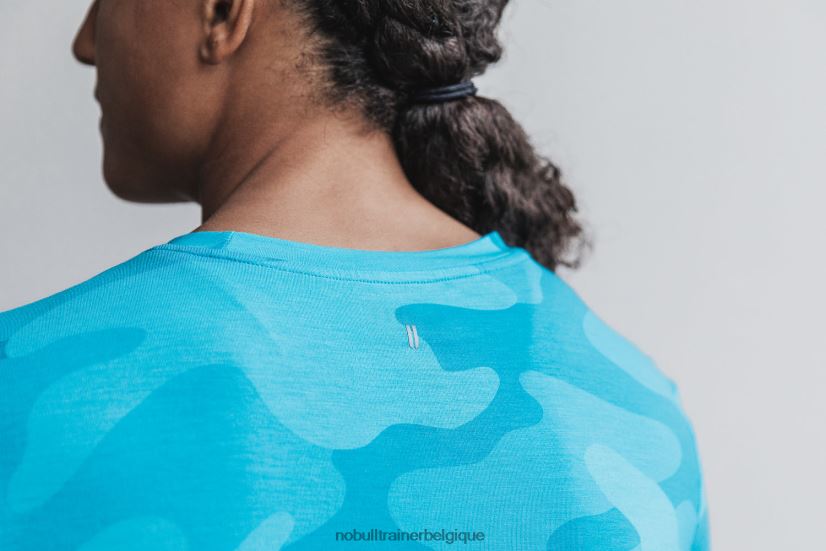 NOBULL tee-shirt à manches longues pour femmes (camouflage néon) bleu88R8PT2581