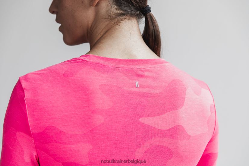 NOBULL tee-shirt à manches longues pour femmes (camouflage néon) rose88R8PT2580