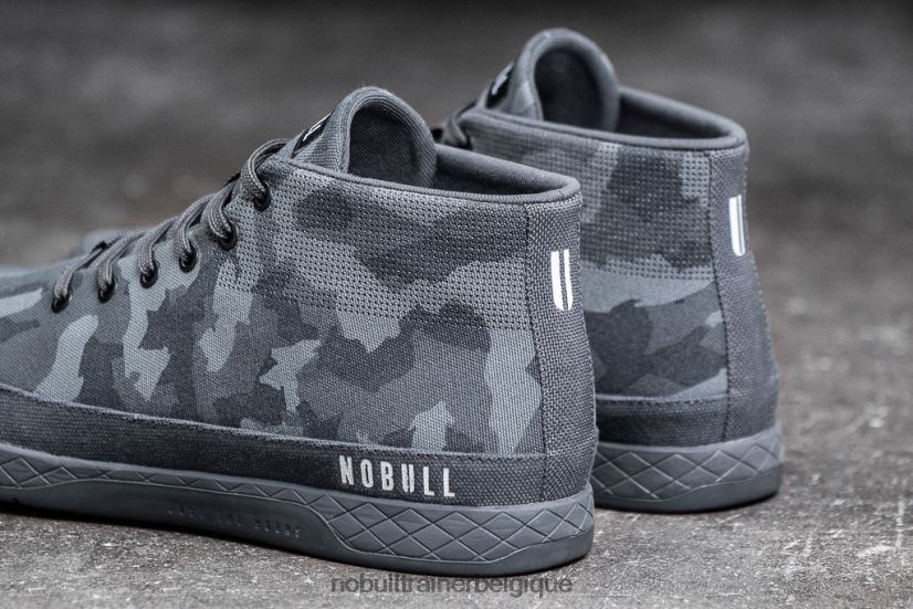 NOBULL basket mi-haute en toile pour hommes foncé88R8PT239