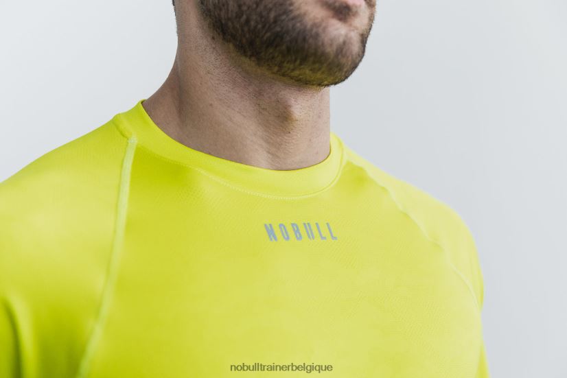 NOBULL T-shirt léger texturé à manches longues pour hommes (camouflage néon) jaune88R8PT968