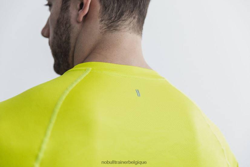 NOBULL T-shirt léger texturé à manches longues pour hommes (camouflage néon) jaune88R8PT968