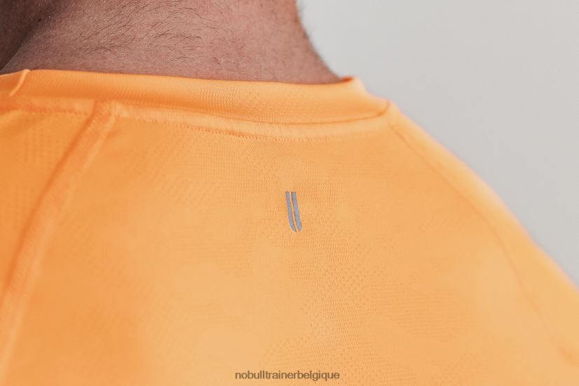 NOBULL T-shirt léger texturé à manches longues pour hommes (camouflage néon) orange88R8PT965