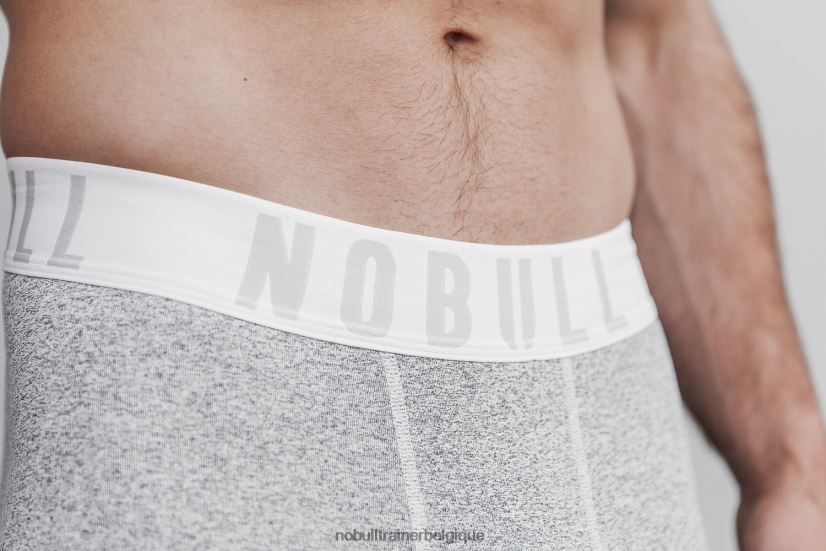 NOBULL collant de compression 3/4 pour hommes (peluche chiné) blanc88R8PT1083
