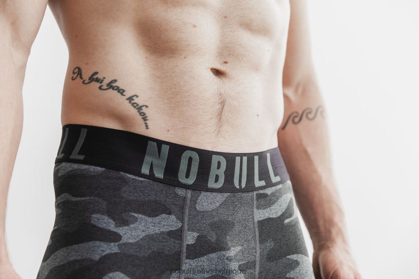 NOBULL collant de compression 3/4 pour hommes (peluche chiné) carbone88R8PT1084