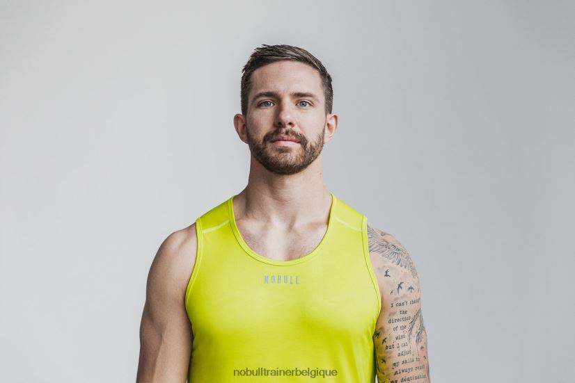 NOBULL débardeur léger texturé pour hommes (camouflage néon) jaune88R8PT977
