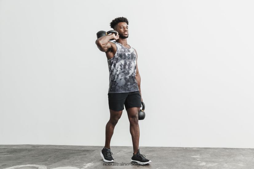 NOBULL débardeur pour hommes (dip-dye) blanc et noir88R8PT1129