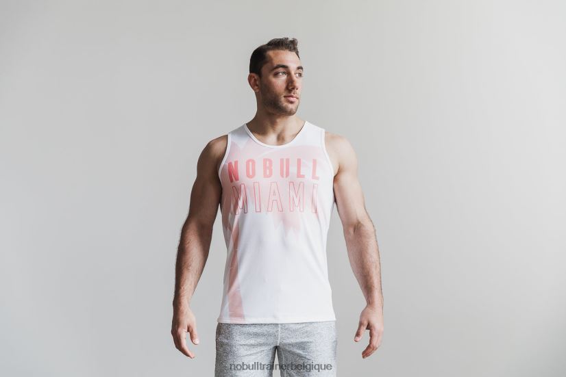 NOBULL débardeur pour hommes (miami palm) corail88R8PT1195