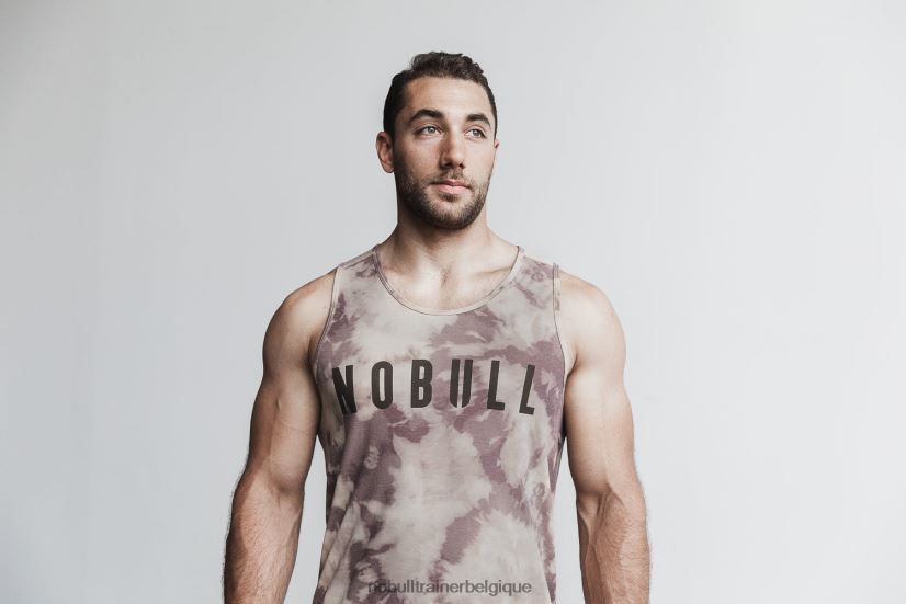 NOBULL débardeur pour hommes (tie-dye) tan & café88R8PT823