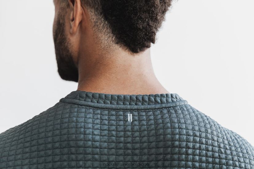NOBULL pull ras du cou matelassé pour hommes foncé88R8PT620