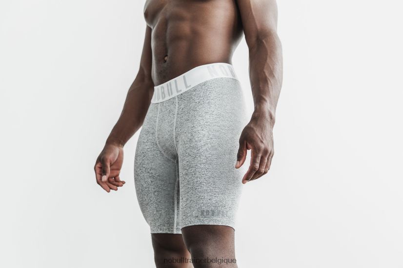 NOBULL short de compression pour hommes 9 (peluche chiné) blanc88R8PT639