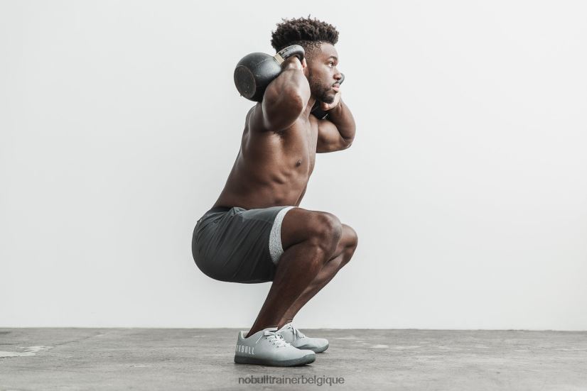 NOBULL short de compression pour hommes 9 (peluche chiné) blanc88R8PT639