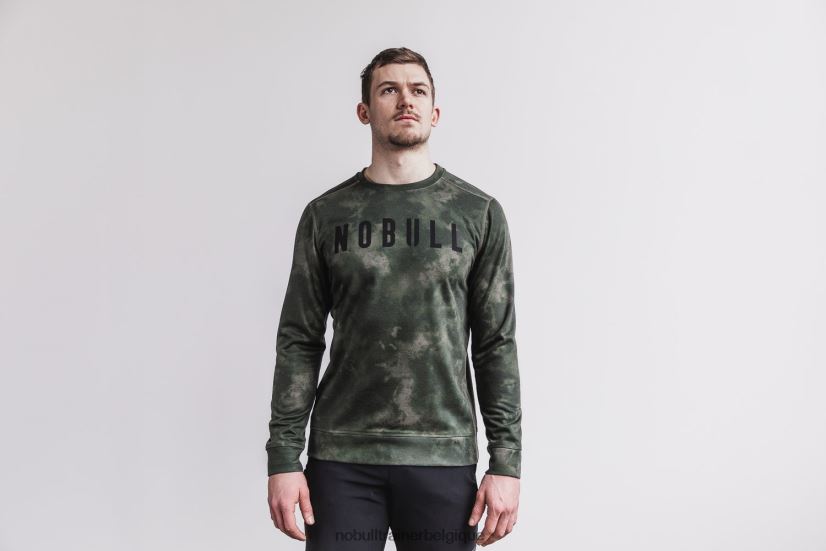 NOBULL sweat-shirt ras du cou pour hommes (tie-dye) army88R8PT809