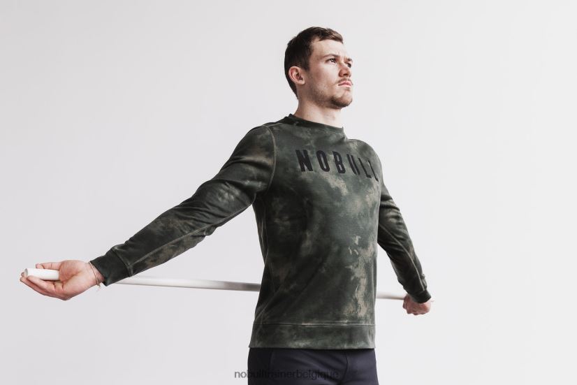 NOBULL sweat-shirt ras du cou pour hommes (tie-dye) army88R8PT809