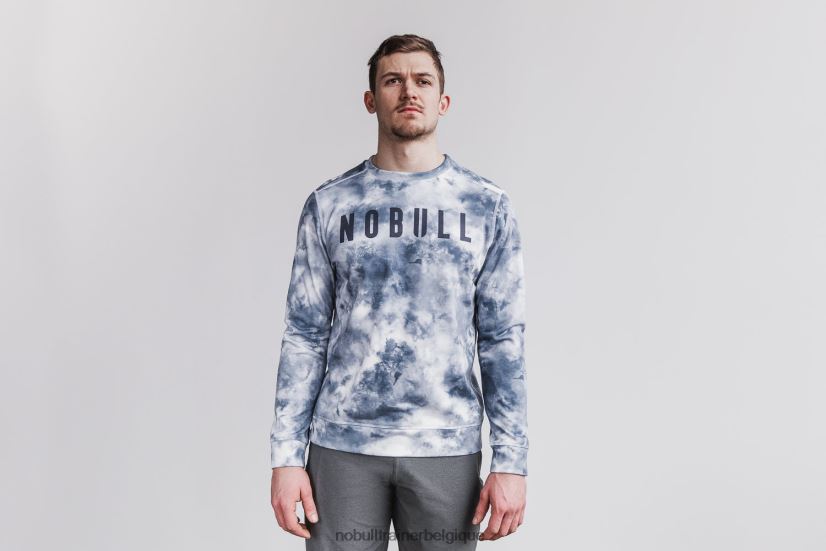 NOBULL sweat-shirt ras du cou pour hommes (tie-dye) blanc88R8PT808