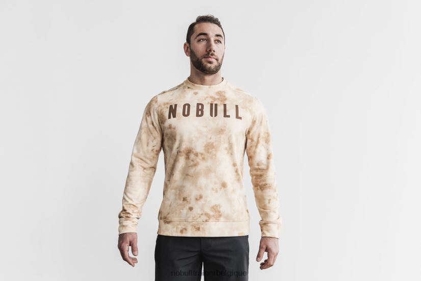 NOBULL sweat-shirt ras du cou pour hommes (tie-dye) ivoire88R8PT810