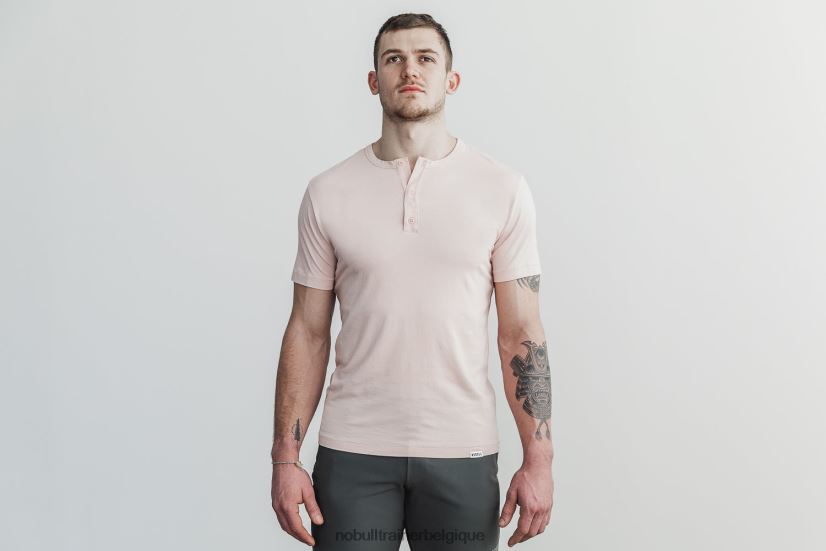 NOBULL t-shirt henley léger pour hommes poussiéreux88R8PT885