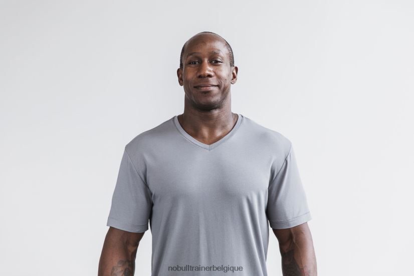 NOBULL t-shirt léger à col en V pour hommes foncé88R8PT932