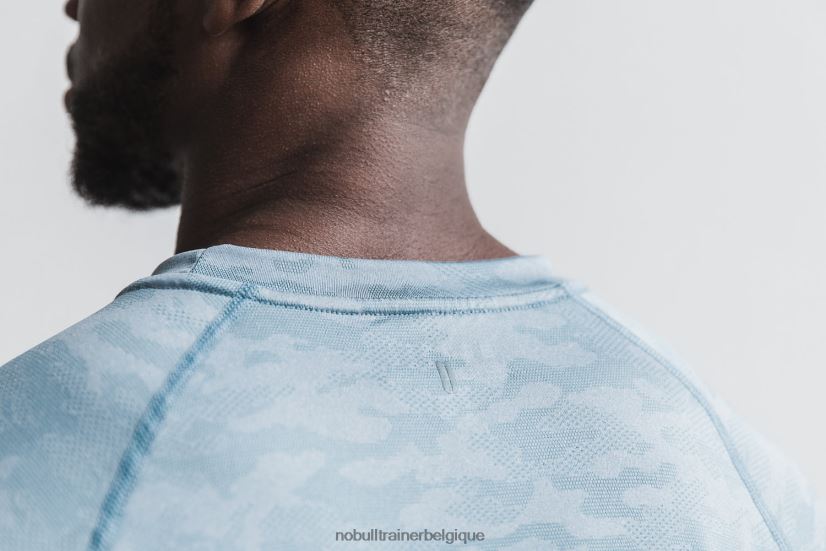 NOBULL t-shirt léger texturé à manches longues pour hommes (camo) ardoise88R8PT1134