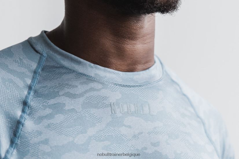 NOBULL t-shirt léger texturé à manches longues pour hommes (camo) ardoise88R8PT1134